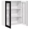  Fali konyhaszekrény polcokkal Fekete 80 x 31 x 100 cm Faanyag
