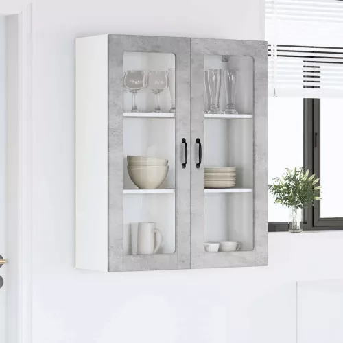  Fali konyhaszekrény Beton Szürke 80 x 31 x 100 cm Faanyag