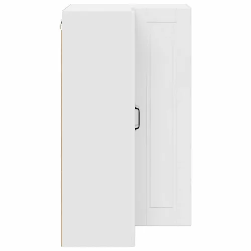  Fali konyhaszekrény Magas Fényű Fehér 57 x 57 x 100 cm Faanyag