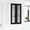 Fali konyhaszekrény polcokkal Fekete 60 x 31 x 100 cm Faanyag