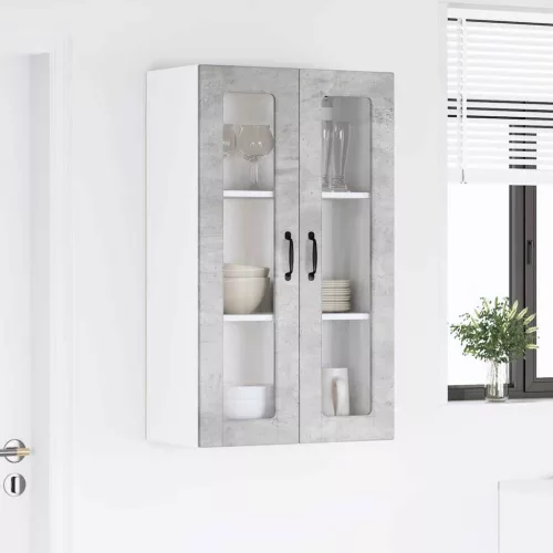  Fali konyhaszekrény Beton Szürke 60 x 31 x 100 cm Faanyag