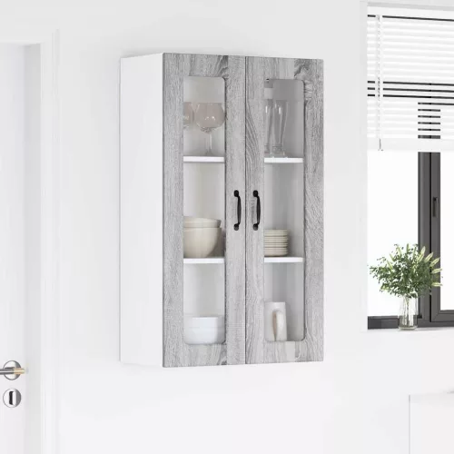  Fali konyhaszekrény Szürke Sonoma 60 x 31 x 100 cm Faanyag