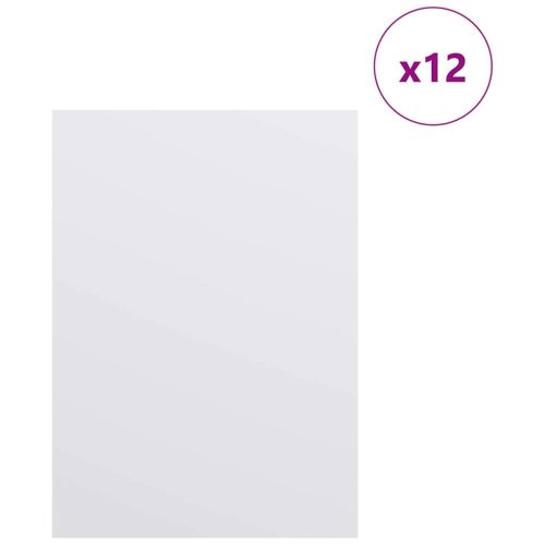  Dekor panelek 12 pcs Fehér 15 x 21 x 0.3 cm Faanyag