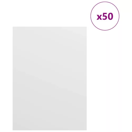  Dekor Panelek 50 pcs Fehér 15 x 21 x 0.3 cm Faanyag