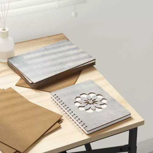  Dekor panelek 12 pcs Beton szürke 15 x 21 x 0.3 cm Faanyag