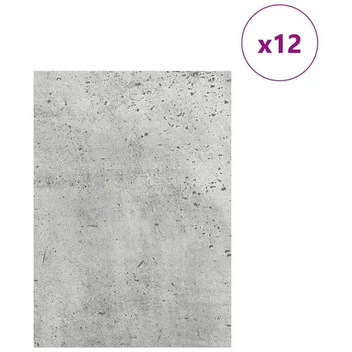  Dekor panelek 12 pcs Beton szürke 15 x 21 x 0.3 cm Faanyag