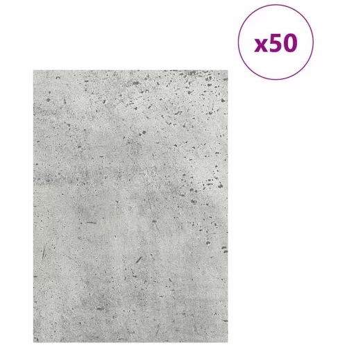  Dekor panelek 50 pcs Beton szürke 15 x 21 x 0.3 cm Faanyag