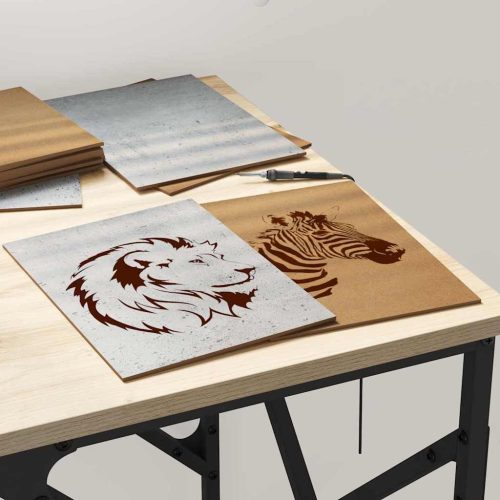  Dekor panelek 50 pcs Beton szürke 15 x 21 x 0.3 cm Faanyag