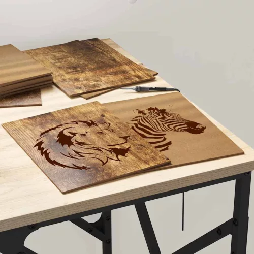  Dekor panelek 12 pcs Füstölt tölgy 15 x 21 x 0.3 cm Faanyag