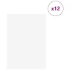  Dekor panelek 12 pcs Fehér 21 x 30 x 0.3 cm Faanyag