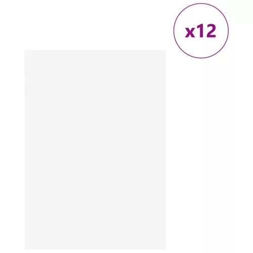  Dekor panelek 12 pcs Fehér 21 x 30 x 0.3 cm Faanyag