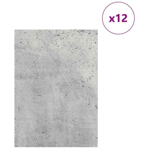  Dekor panelek 12 pcs Beton szürke 21 x 30 x 0.3 cm Faanyag