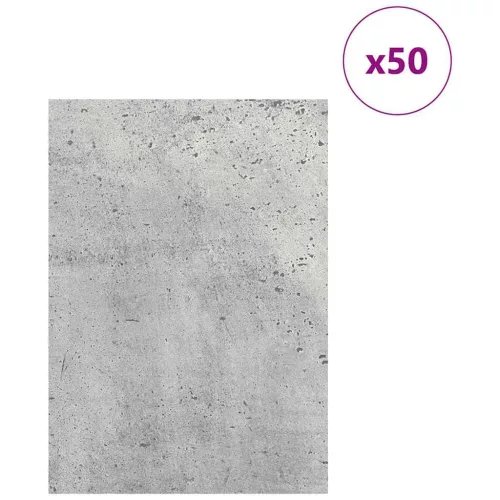  Dekor panelek 50 pcs Beton szürke 21 x 30 x 0.3 cm Faanyag