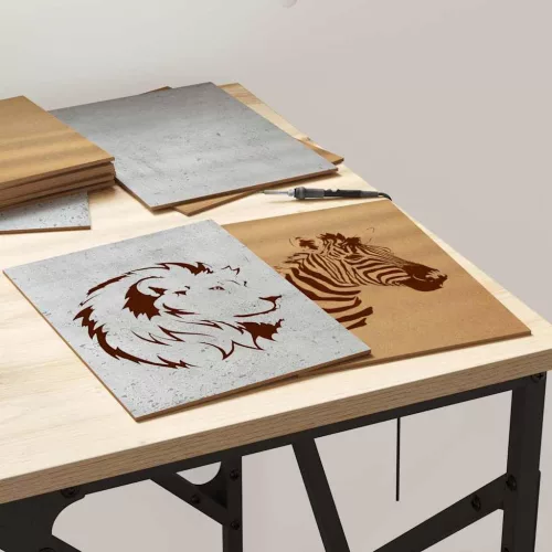  Dekor panelek 50 pcs Beton szürke 21 x 30 x 0.3 cm Faanyag