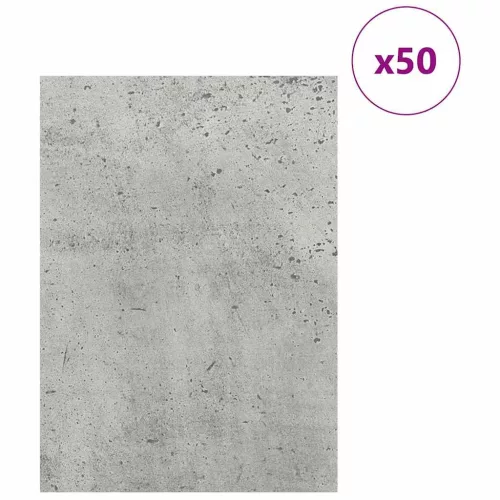  Dekor Panelek 50 pcs Beton szürke 30 x 42 x 0.3 cm Faanyag