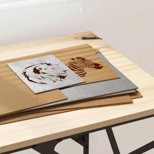  Dekor Panelek 50 pcs Beton szürke 30 x 42 x 0.3 cm Faanyag