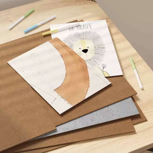  Dekor Panelek 50 pcs Beton szürke 30 x 42 x 0.3 cm Faanyag