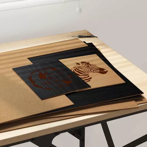  Dekor Panelek 50 pcs Musta tammi 40 x 60 x 0.3 cm Faanyag