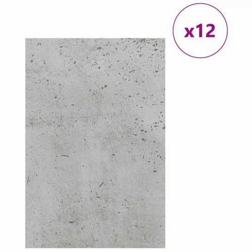  Dekor Panelek 12 pcs Beton szürke 40 x 60 x 0.3 cm Faanyag