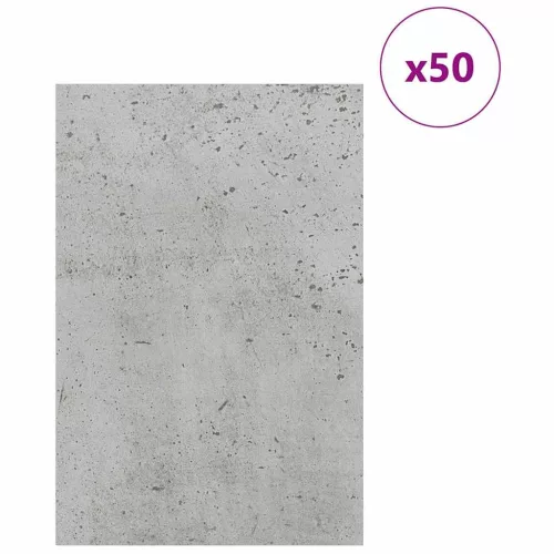 Dekor Panelek 50 pcs Beton szürke 40 x 60 x 0.3 cm Faanyag