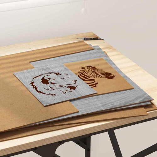  Dekor Panelek 50 pcs Szürke sonoma 40 x 60 x 0.3 cm Faanyag