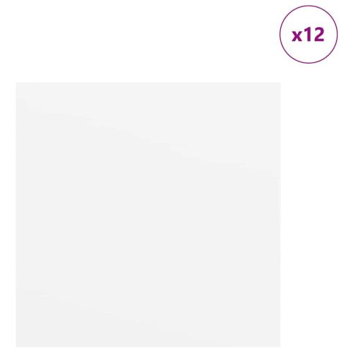  Dekor panelek 12 pcs Fehér 30 x 30 x 0.3 cm Faanyag