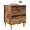  Ágy szekrények fiókkal 2 pcs Öreg fa 40 x 35 x 50 cm Faanyag