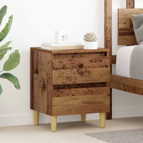  Ágy szekrények fiókkal 2 pcs Öreg fa 40 x 35 x 50 cm Faanyag