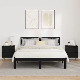    Ágy szekrények 2 pcs Fekete tölgy 40 x 35 x 50 cm Faanyag