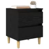  Ágy szekrények 2 pcs Fekete tölgy 40 x 35 x 50 cm Faanyag