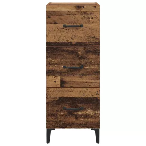  Széf fiókkal Öreg fa 34,5 x 34 x 90 cm Faanyag