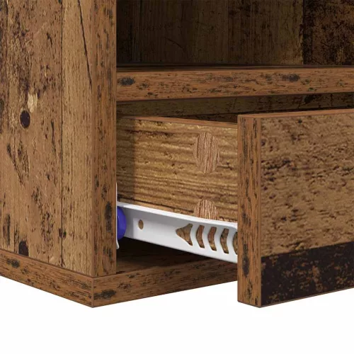  Nyomtatóállvány fiókkal Öreg fa 40 x 32 x 24 cm Faanyag