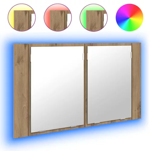  Fürdőszobai tükörszekrény Artisan tölgy 80 x 12 x 45 cm Faanyag