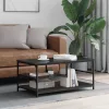  Dohányzóasztal Fekete tölgy 90 x 49 x 40 cm Faanyag