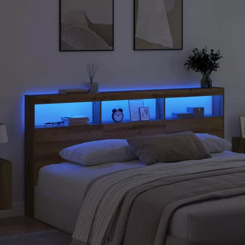  Fejtámla polcokkal Artisan tölgy 200 x 17 x 102 cm Faanyag