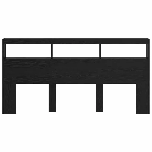  Fejtámla polcokkal Fekete tölgy 200 x 17 x 102 cm Faanyag