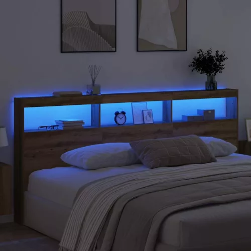  Fejtámla polcokkal Artisan tölgy 220 x 17 x 102 cm Faanyag