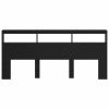 Fejtámla polcokkal Fekete tölgy 220 x 17 x 102 cm Faanyag