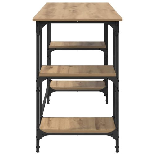  Asztal polcokkal Artisan tölgy 140 x 50 x 75 cm Faanyag