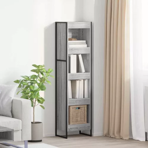  Könyvespolc Szürke Sonoma 80 x 30 x 155 cm Faanyag