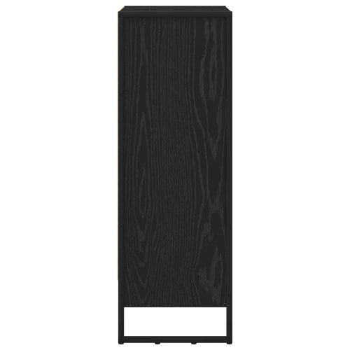  Könyvespolc Fekete tölgy 80 x 30 x 155 cm Faanyag