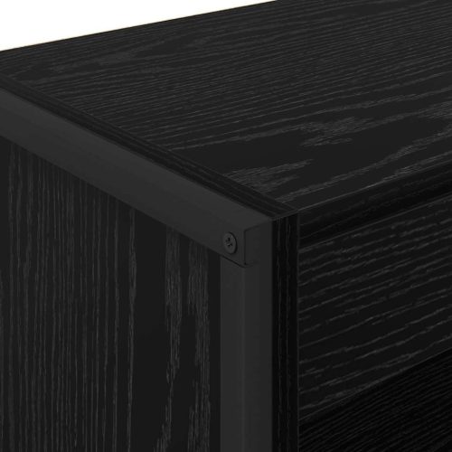  Könyvespolc Fekete tölgy 80 x 30 x 155 cm Faanyag