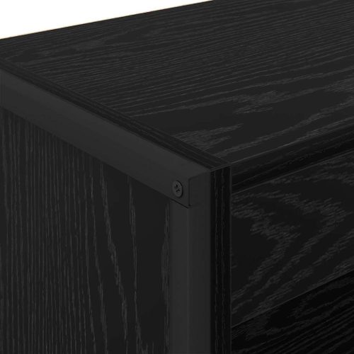  Könyvespolc Fekete tölgy 80 x 30 x 155 cm Faanyag