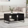  Dohányzóasztal Fekete tölgy 80 x 50 x 40 cm Faanyag