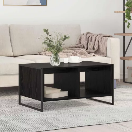  Dohányzóasztal Fekete tölgy 80 x 50 x 40 cm Faanyag