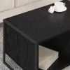  Dohányzóasztal Fekete tölgy 80 x 50 x 40 cm Faanyag
