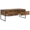  Dohányzóasztal fiókkal Füstös tölgy 100 x 46 x 40 cm Faanyag