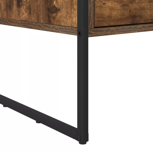  Dohányzóasztal fiókkal Füstös tölgy 100 x 46 x 40 cm Faanyag