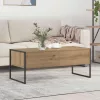  Dohányzóasztal fiókkal Művészi tölgy 100 x 46 x 40 cm Faanyag