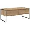 Dohányzóasztal fiókkal Művészi tölgy 100 x 46 x 40 cm Faanyag